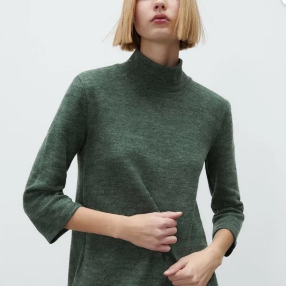 Zara Dark Green Sweater Dress - Picture 2 of 8